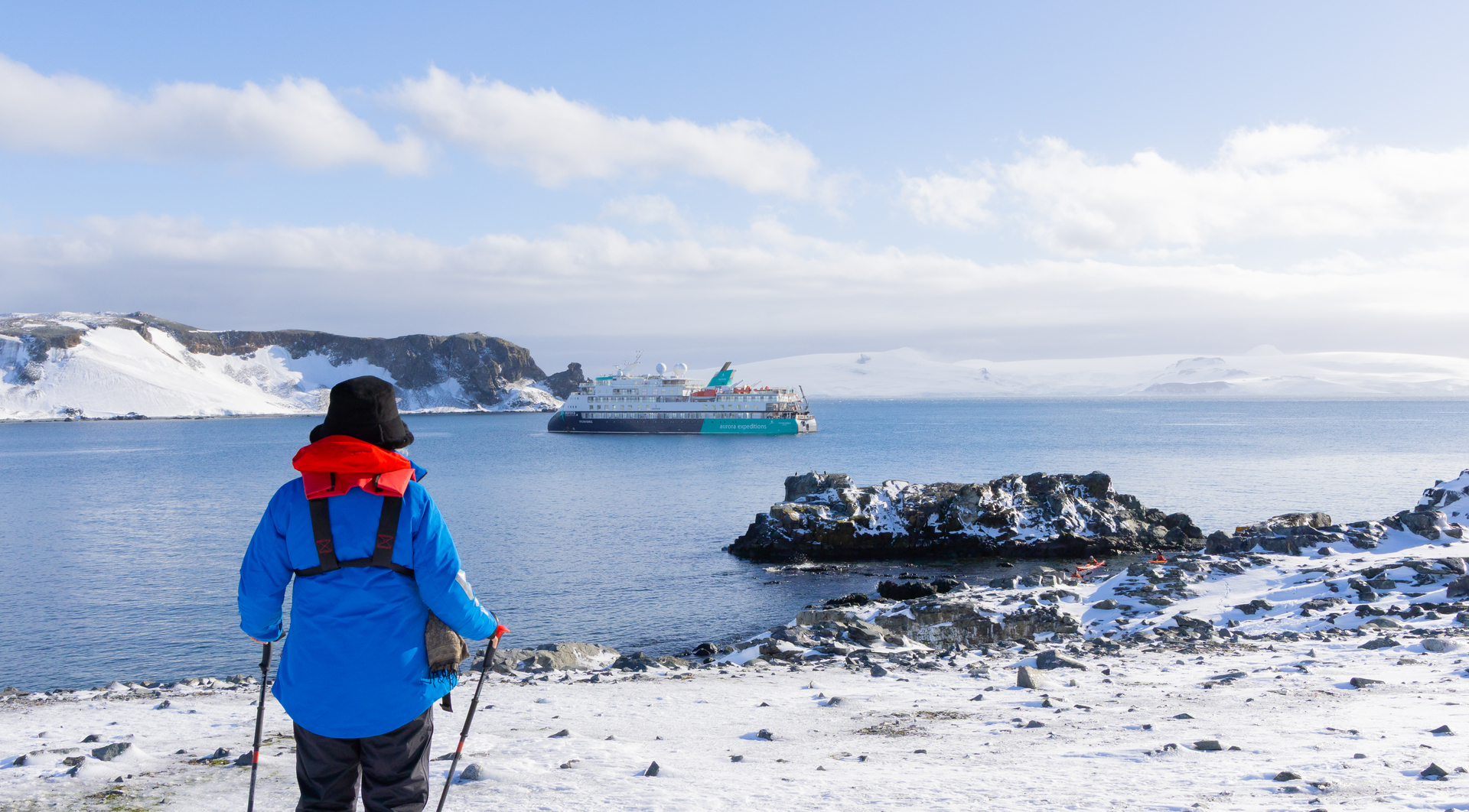 Guest on shore gazing at sea.